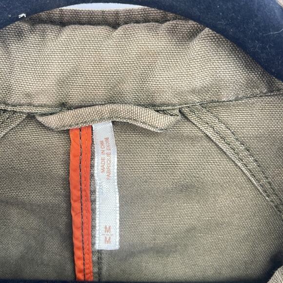 Free People distressed full zip mock neck field utility army jacket sz M - Picture 7 of 8